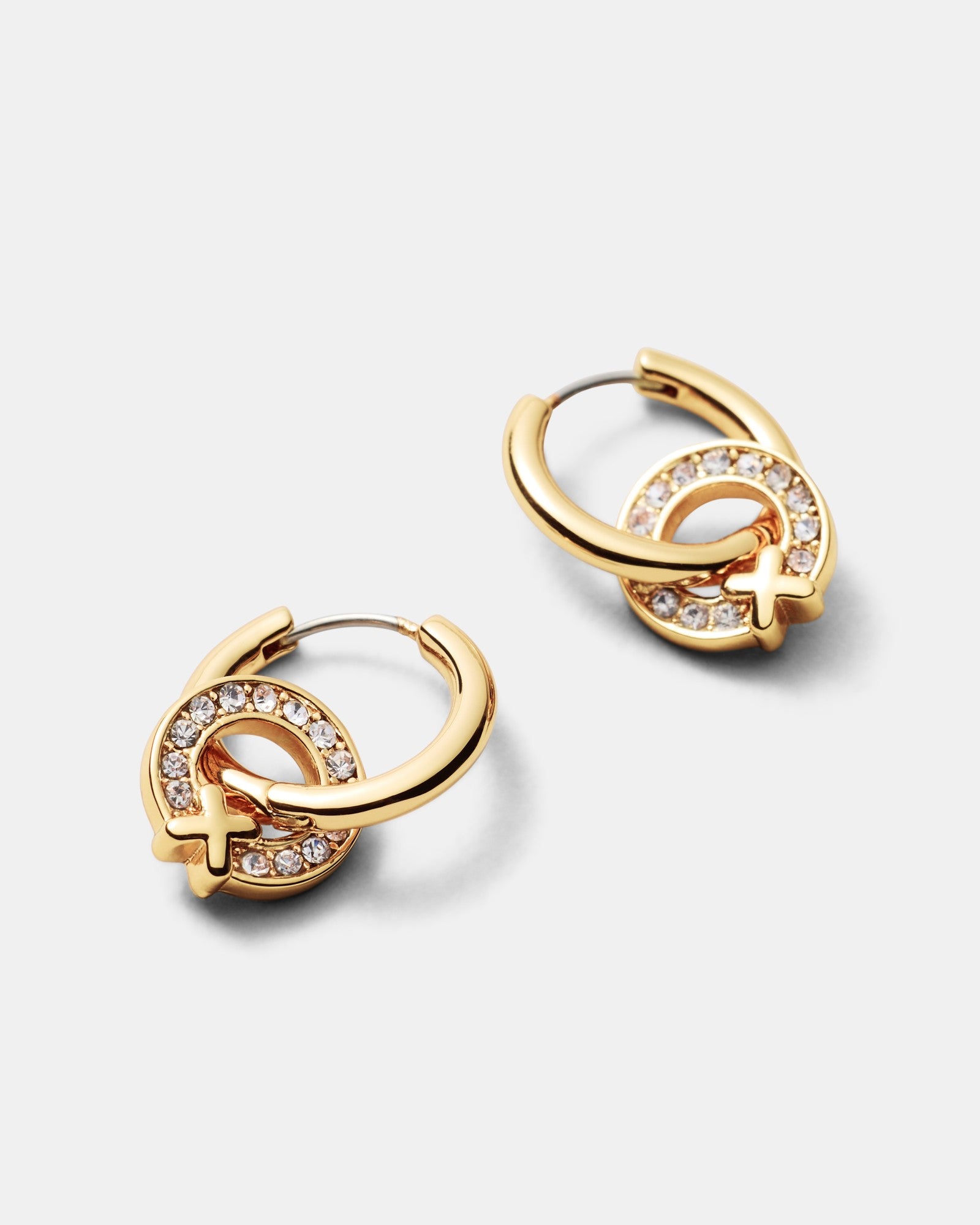 Encanto Charm Hoop Earrings - Gold