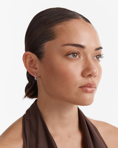 Encanto Charm Hoop Earrings - Silver