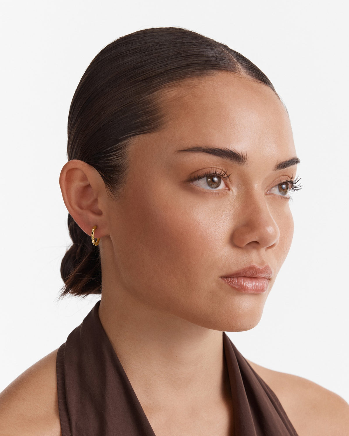 Encanto Heart Hoop Earrings - Gold