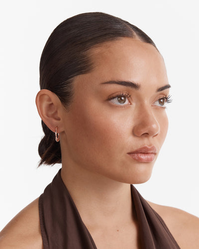 Adorbs Heart Hoop Earrings - Black