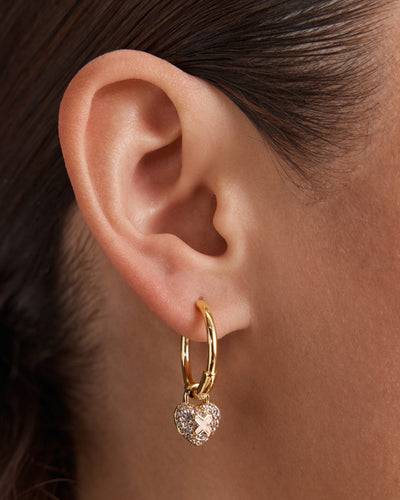 Adorbs Heart Hoop Earrings - Petal