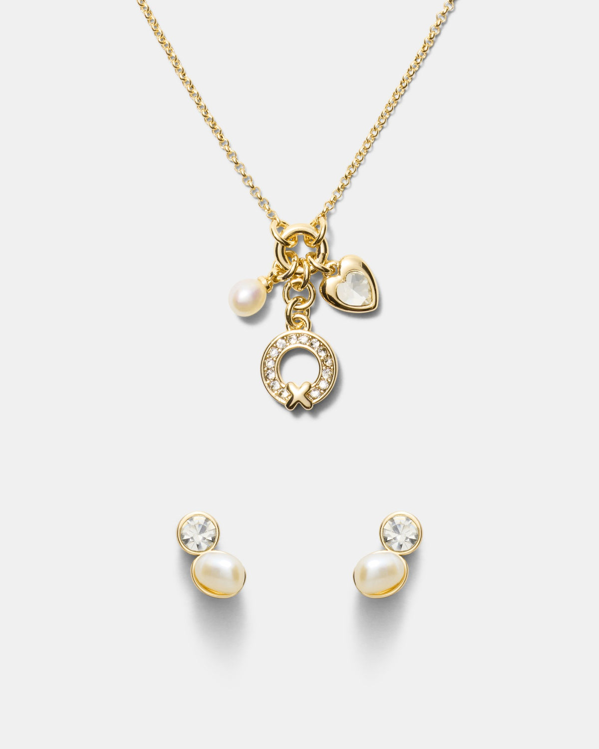 Encanto Earrings And Necklace Set - Gold