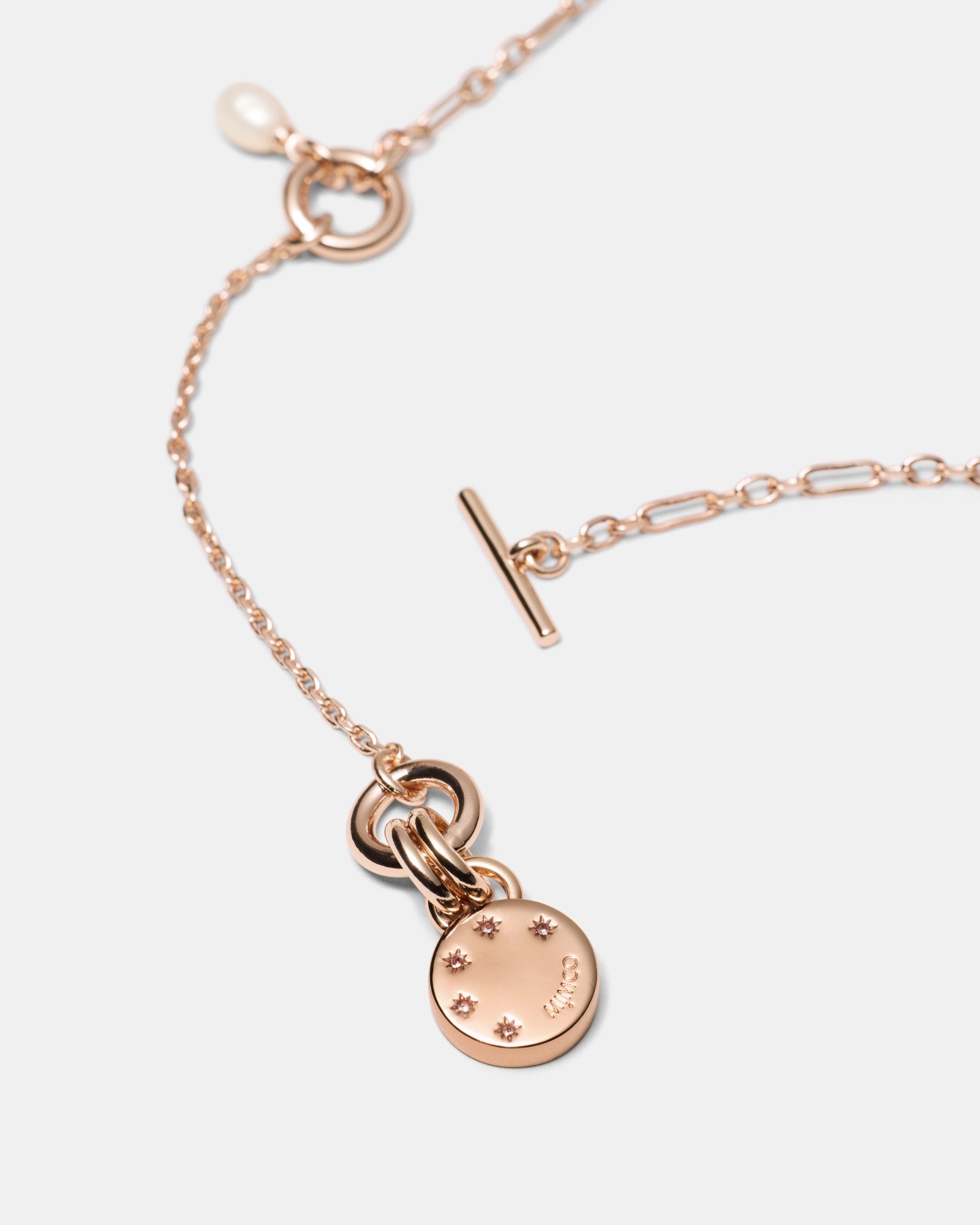 Alluring Long Necklace - Rose Gold