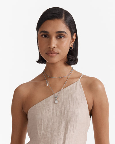 Alluring Long Necklace - Silver
