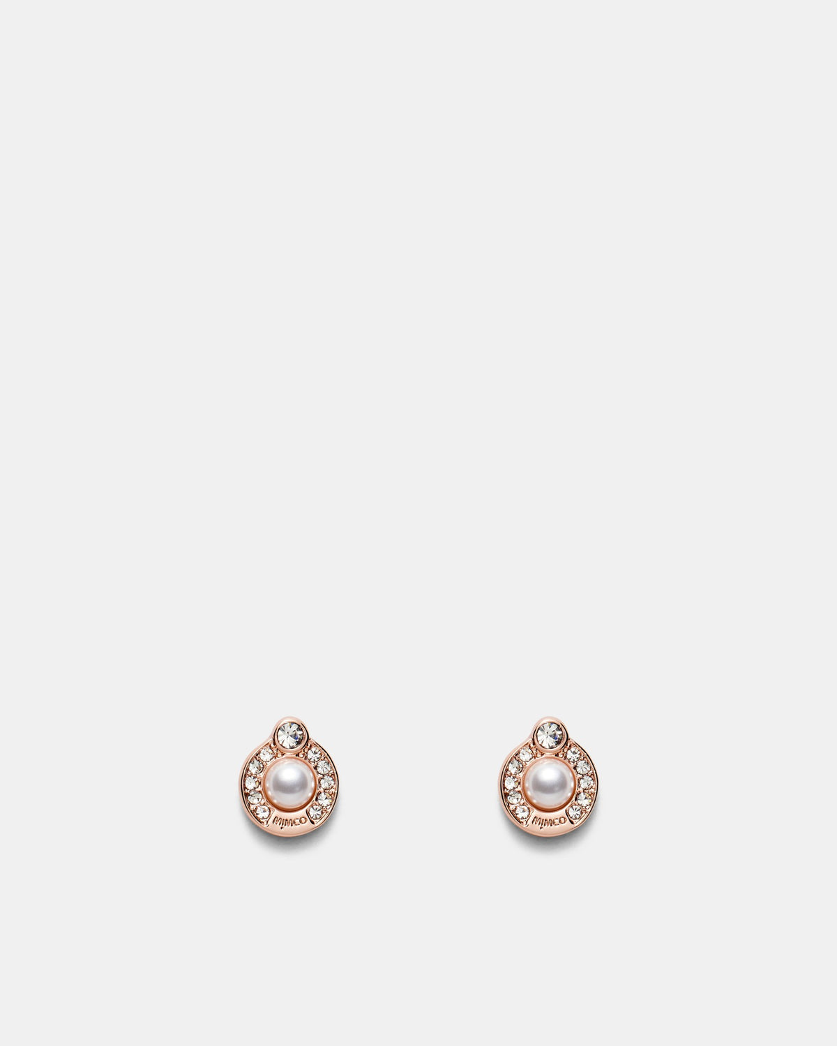 Encanto Pearl Stud Earrings - Rose Gold