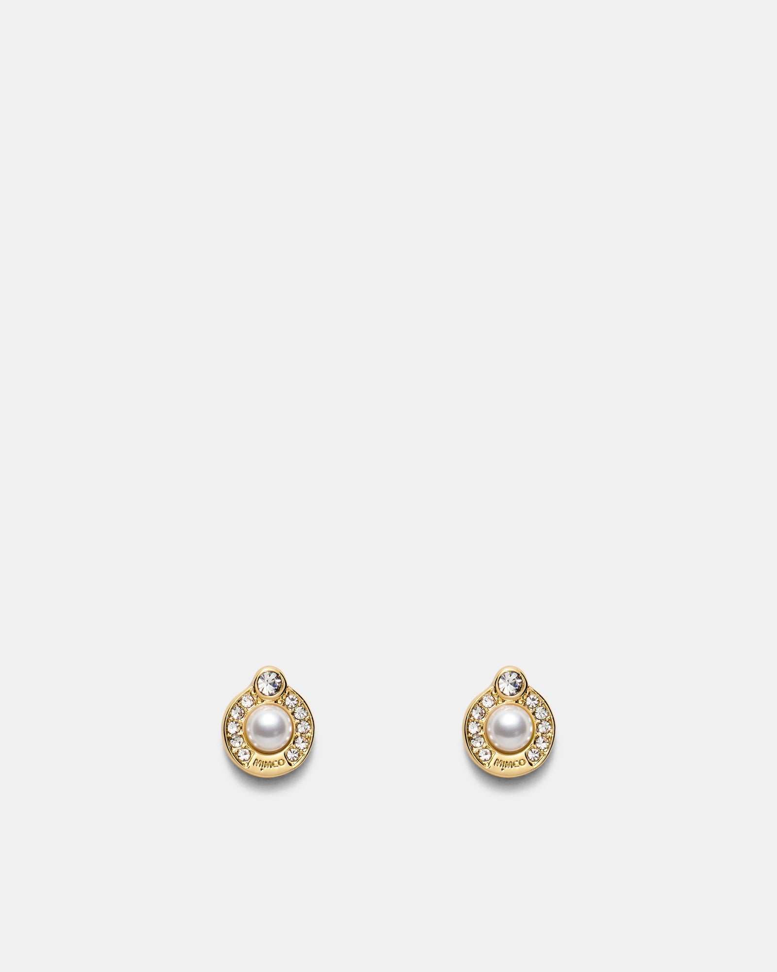 Encanto Pearl Stud Earrings - Gold