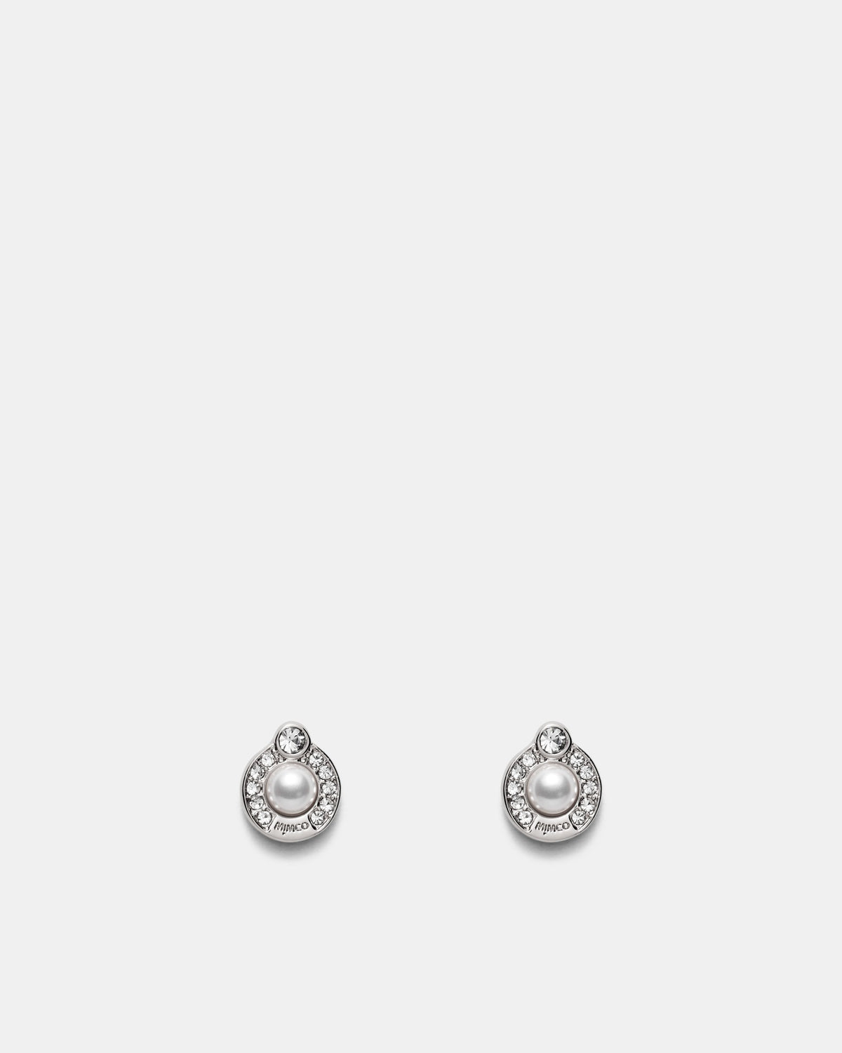 Encanto Pearl Stud Earrings - Silver