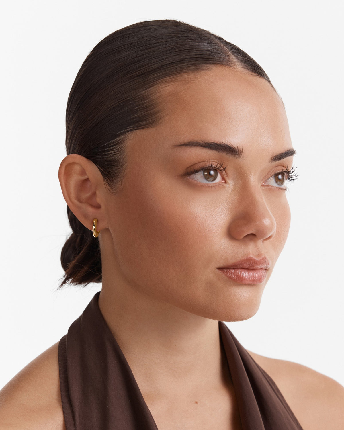 Lovely Charm Hoop Earrings - Gold