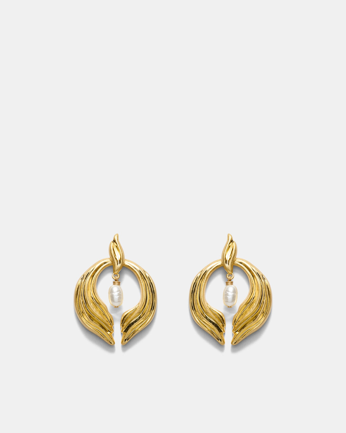 Gaia Pearl Drop Earrings - Pearl
