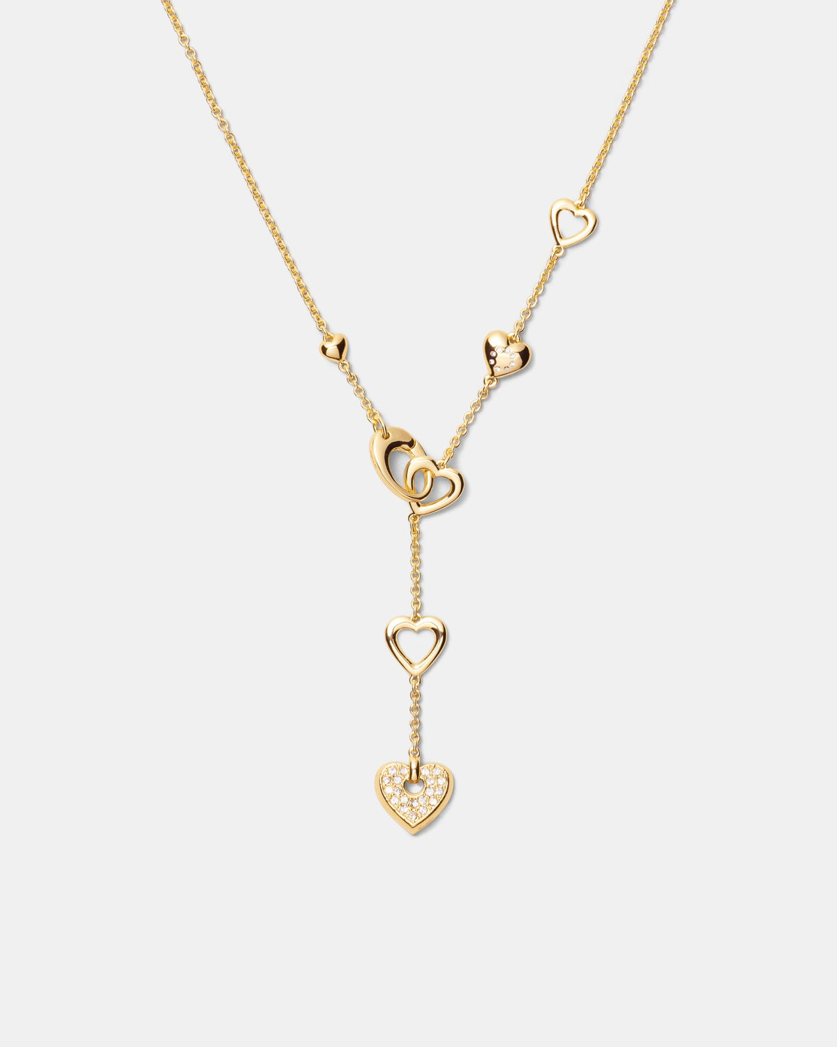 Lovely Heart Necklace - Gold