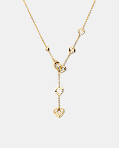 Lovely Heart Necklace - Gold