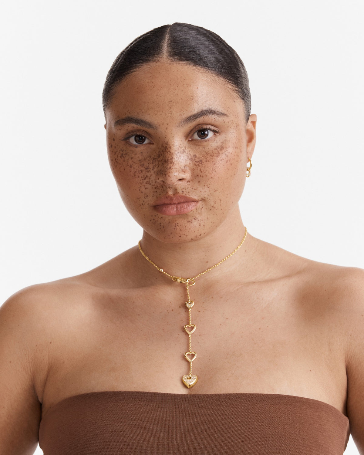 Lovely Heart Necklace - Gold