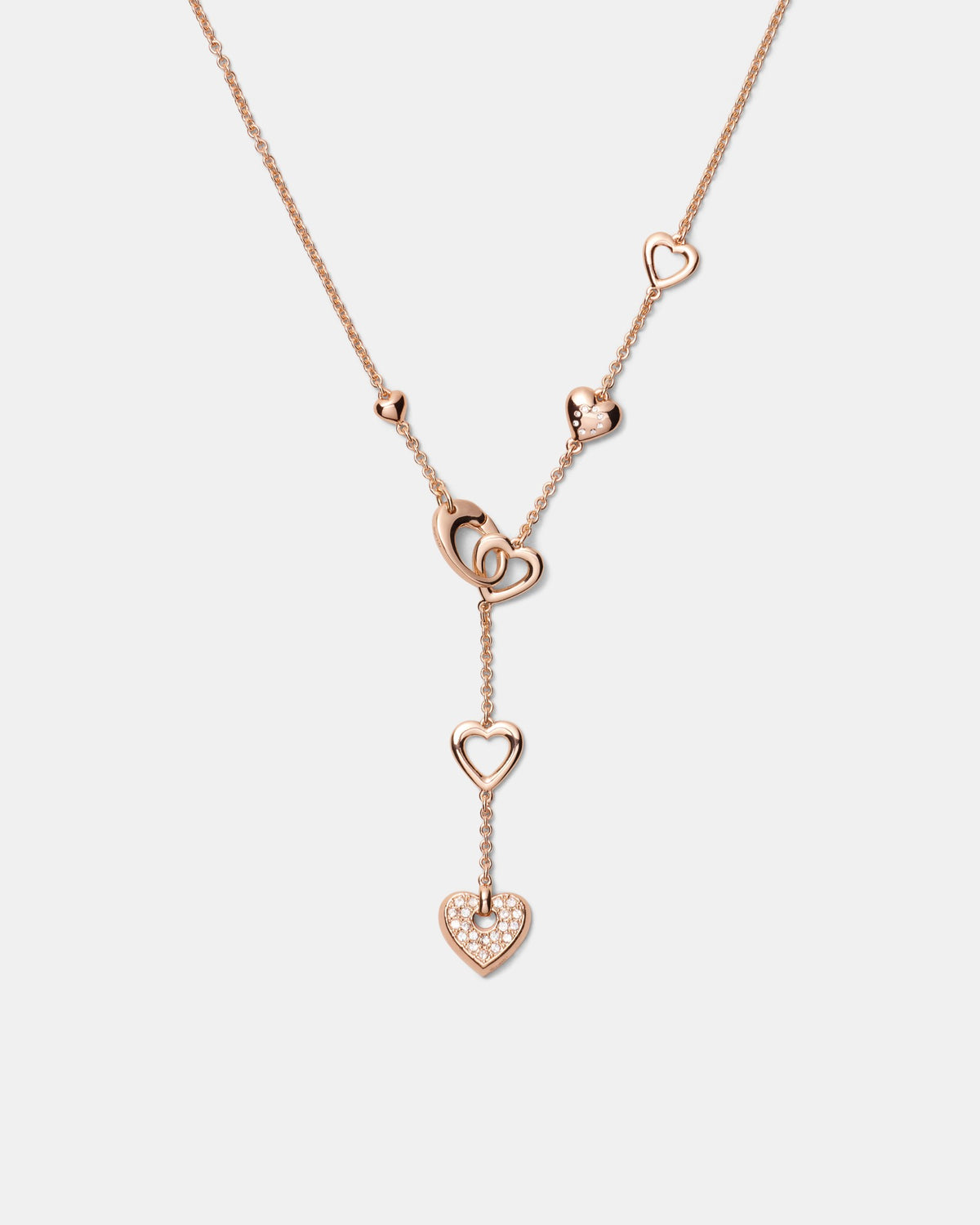 Lovely Heart Necklace - Rose Gold