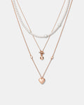 Lovely Trio Necklace - Rose Gold