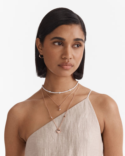 Lovely Trio Necklace - Rose Gold
