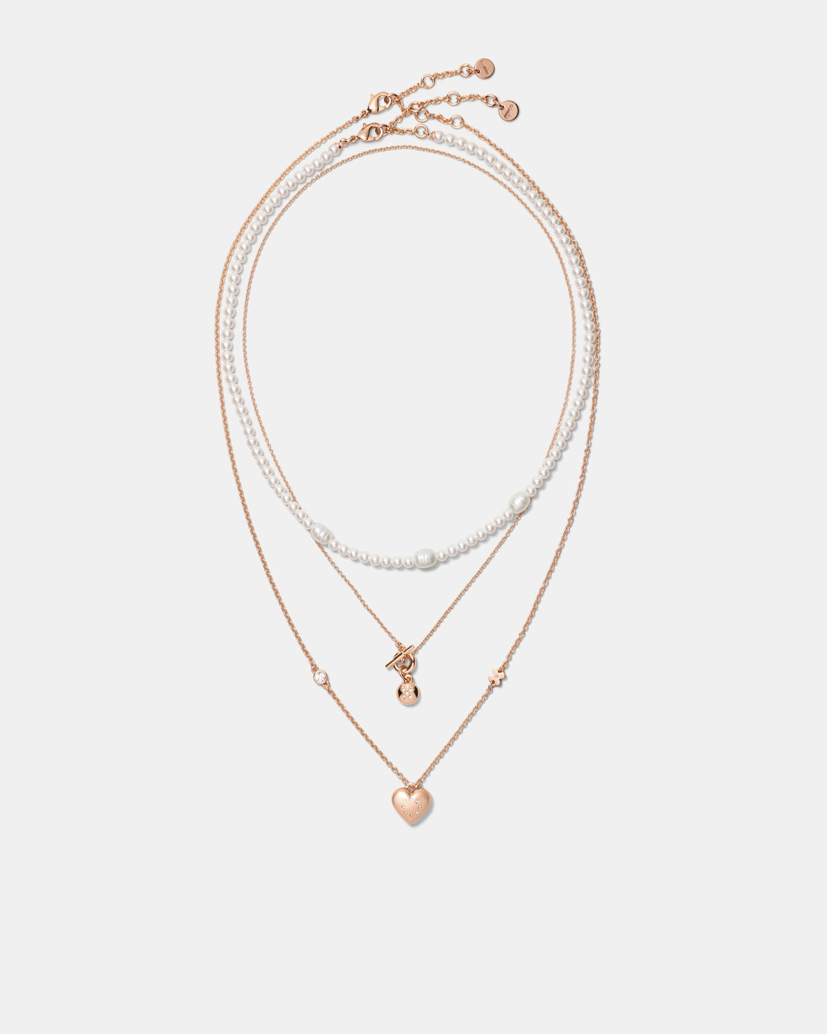 Lovely Trio Necklace - Rose Gold