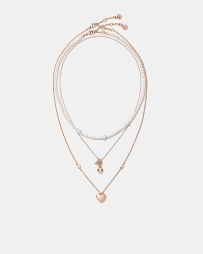 Lovely Trio Necklace - Rose Gold