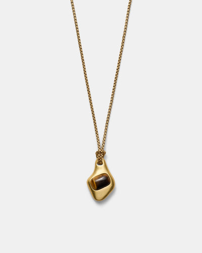 Pebble Long Necklace - Gold