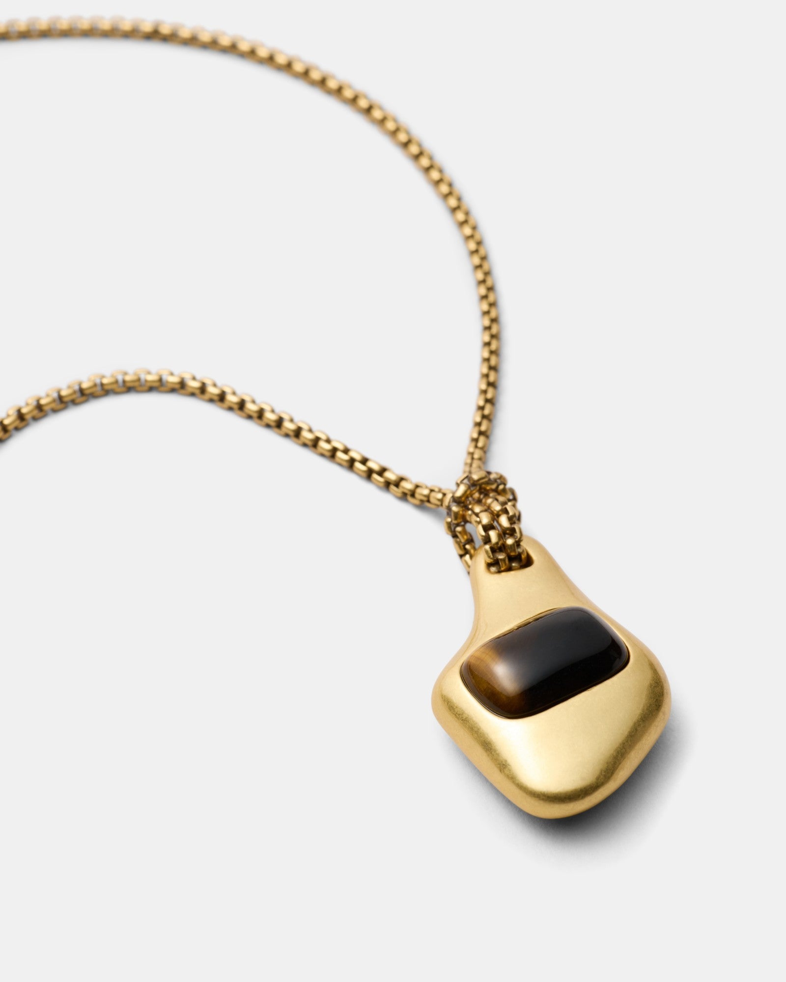 Pebble Long Necklace - Gold