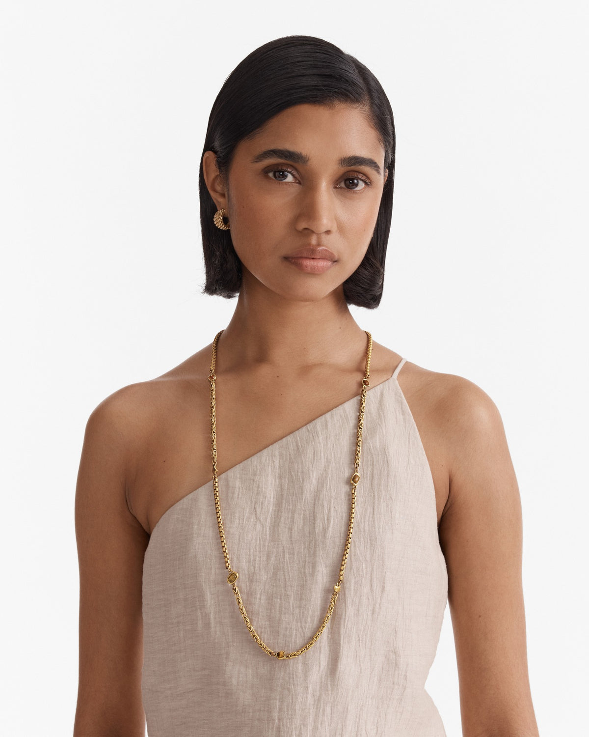 Pebble Trio Necklace - Caramel