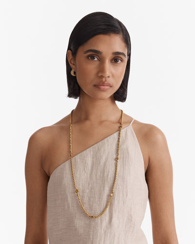 Pebble Trio Necklace - Caramel