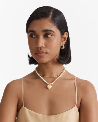 Heart Beat Necklace - Buttermilk