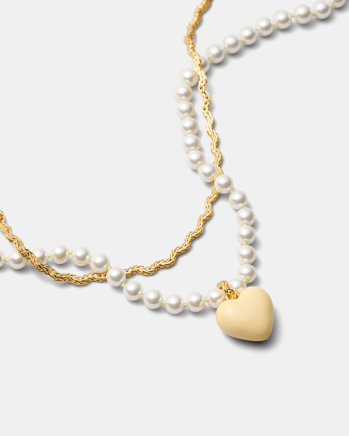 Heart Beat Necklace - Buttermilk