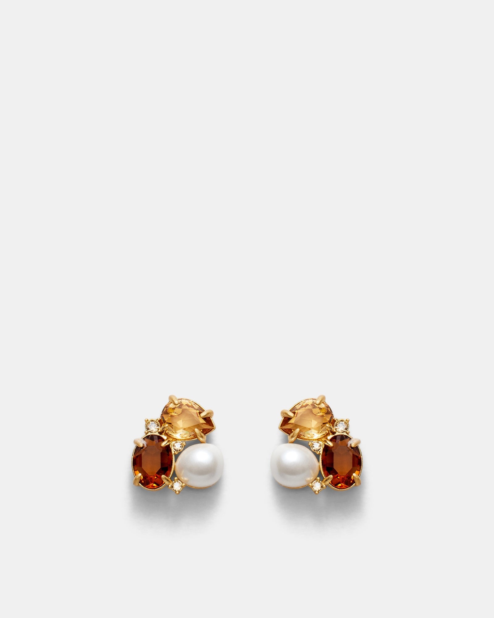 Goddess Stud Earrings - Caramel
