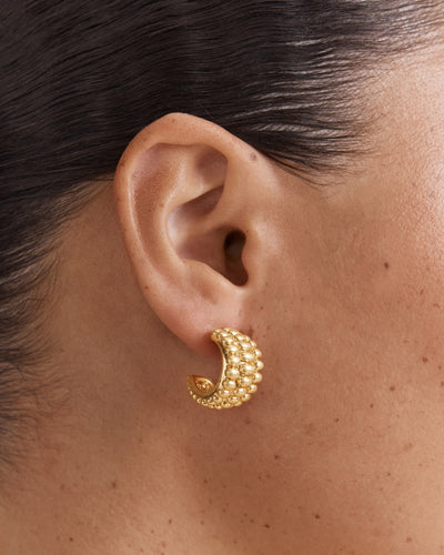 Ultimatum Huggie Hoop Earrings - Gold