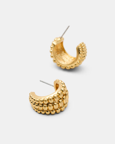 Ultimatum Huggie Hoop Earrings - Gold