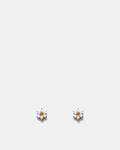 Flora Mini Stud Earrings - Silver
