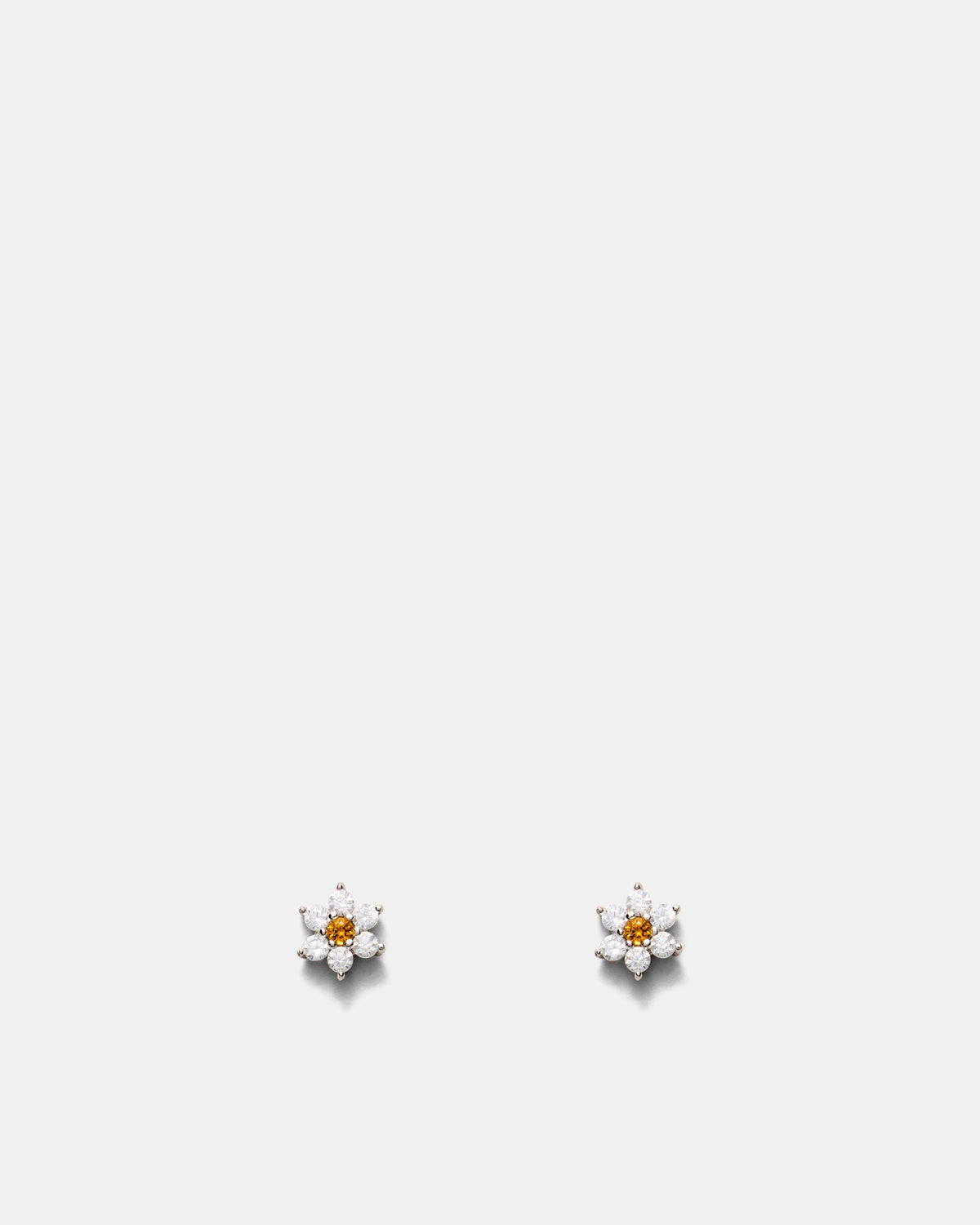 Flora Mini Stud Earrings - Silver
