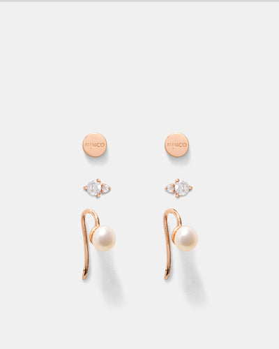 Fond Earrings Set - Rose Gold