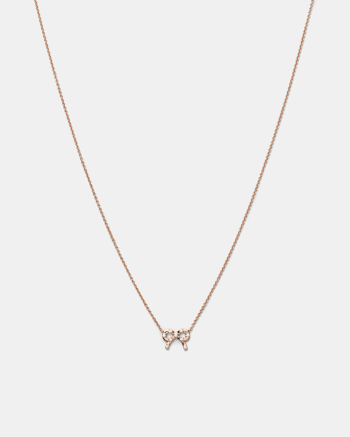 Baby Bow Necklace - Rose Gold