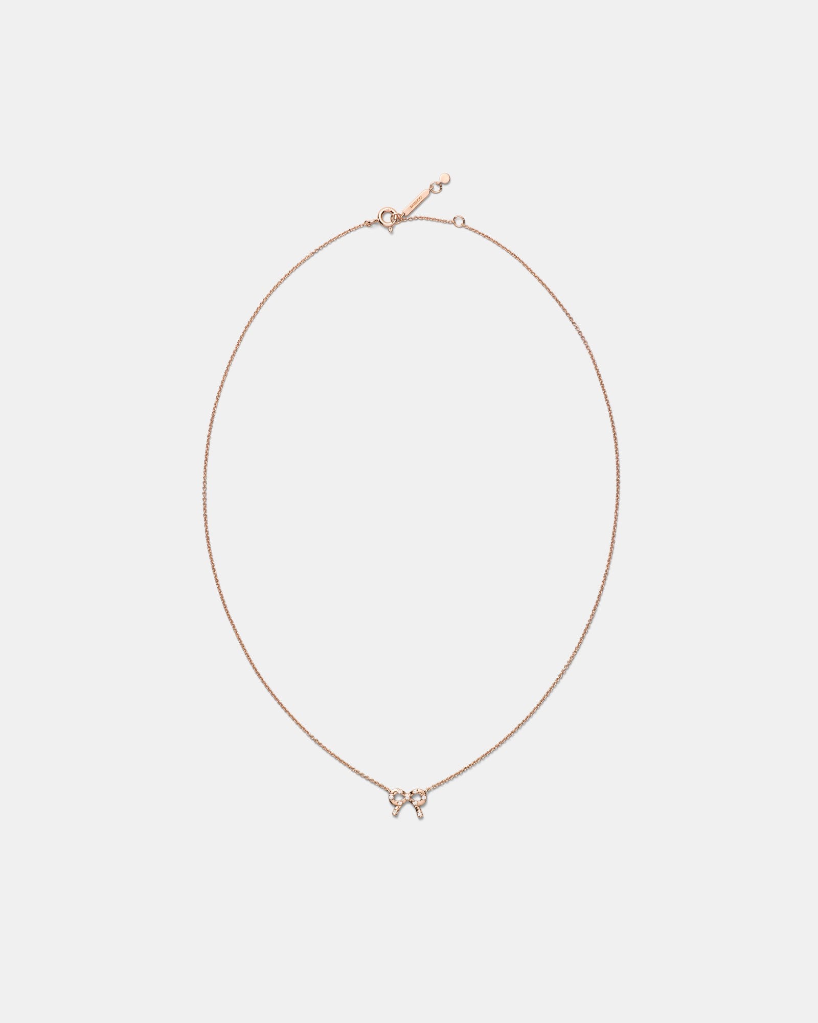 Baby Bow Necklace - Rose Gold