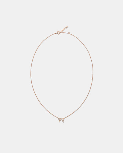 Baby Bow Necklace - Rose Gold