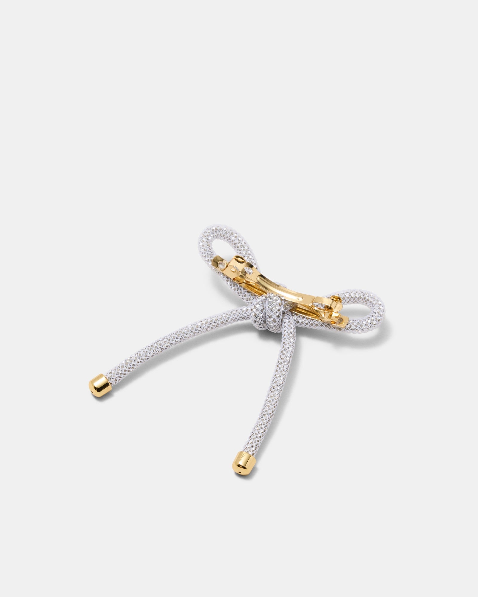 Glam Bow Hair Barrette - Crystal