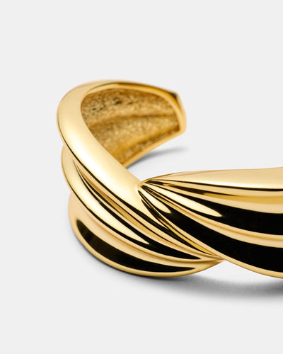Fold Cuff Bracelet - Gold