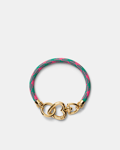 Linked Heart Bracelet - Flamingo