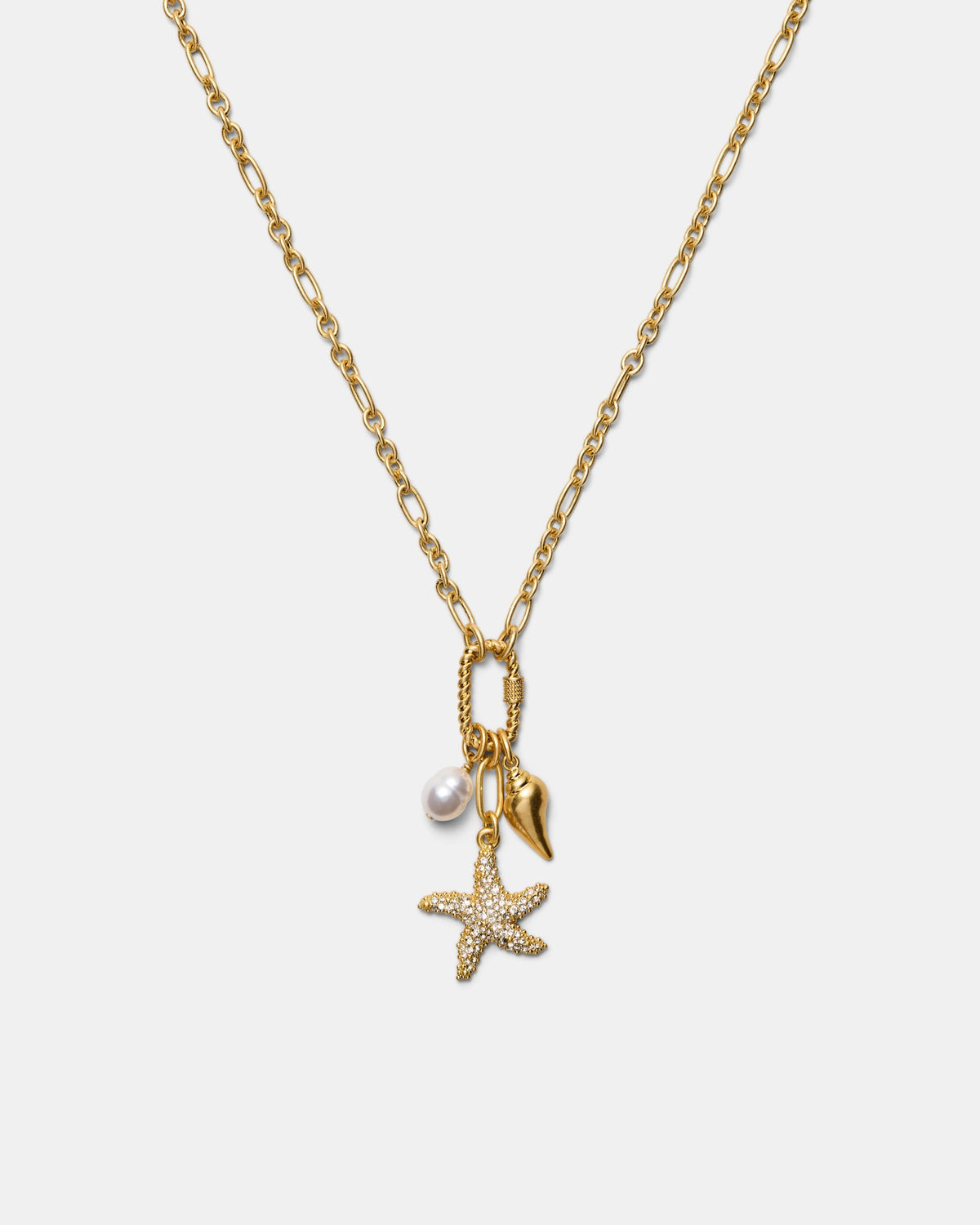 Sea Charm Pendant Necklace - Gold