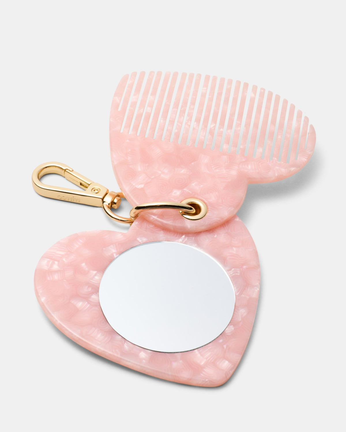 Lovely Hair Comb Keyring - Petal