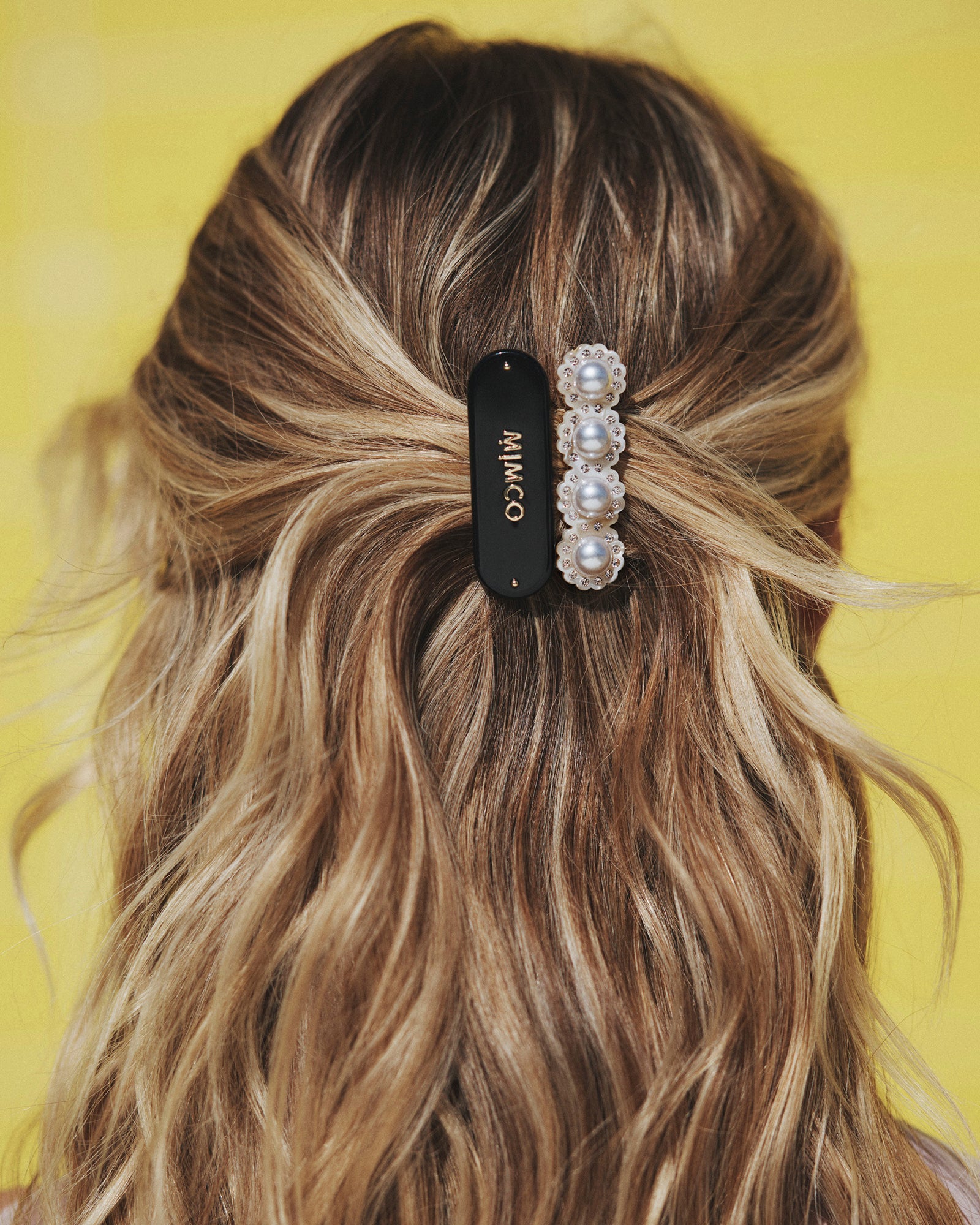 Pearly Hair Clip Set - Black