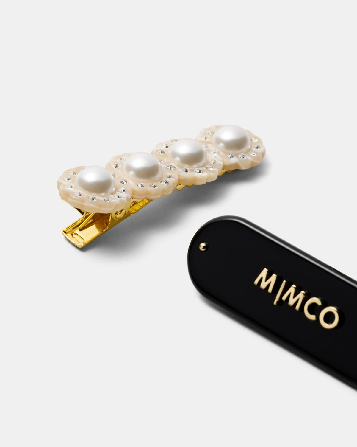 Pearly Hair Clip Set - Black