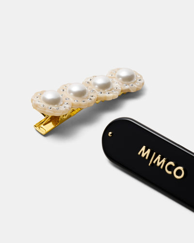 Pearly Hair Clip Set - Black