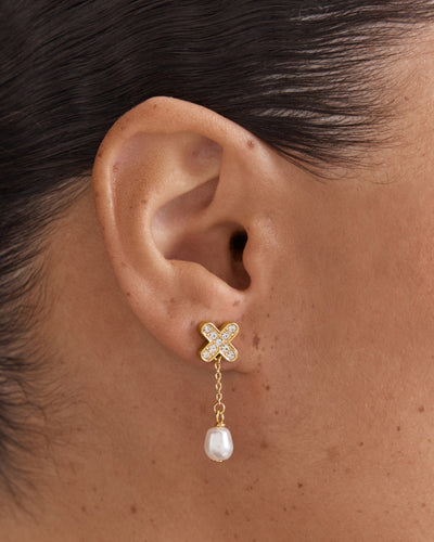 Adorbs Pearl Earrings - Gold