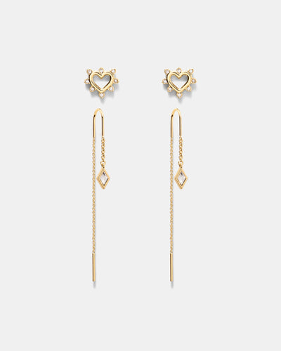 Cupid Duo Earrings Set - Gold