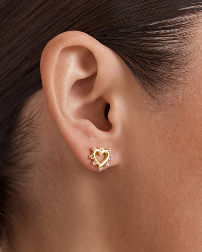 Cupid Duo Earrings Set - Gold