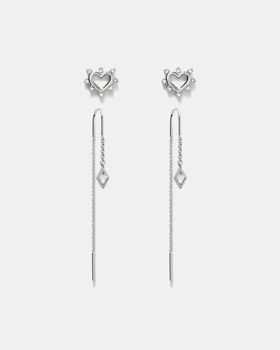 Cupid Duo Earrings Set - Silver