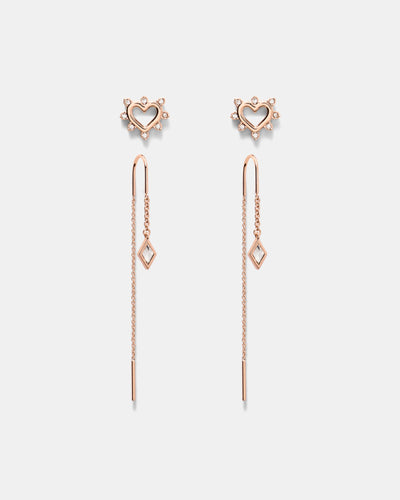 Cupid Duo Earrings Set - Rose Gold