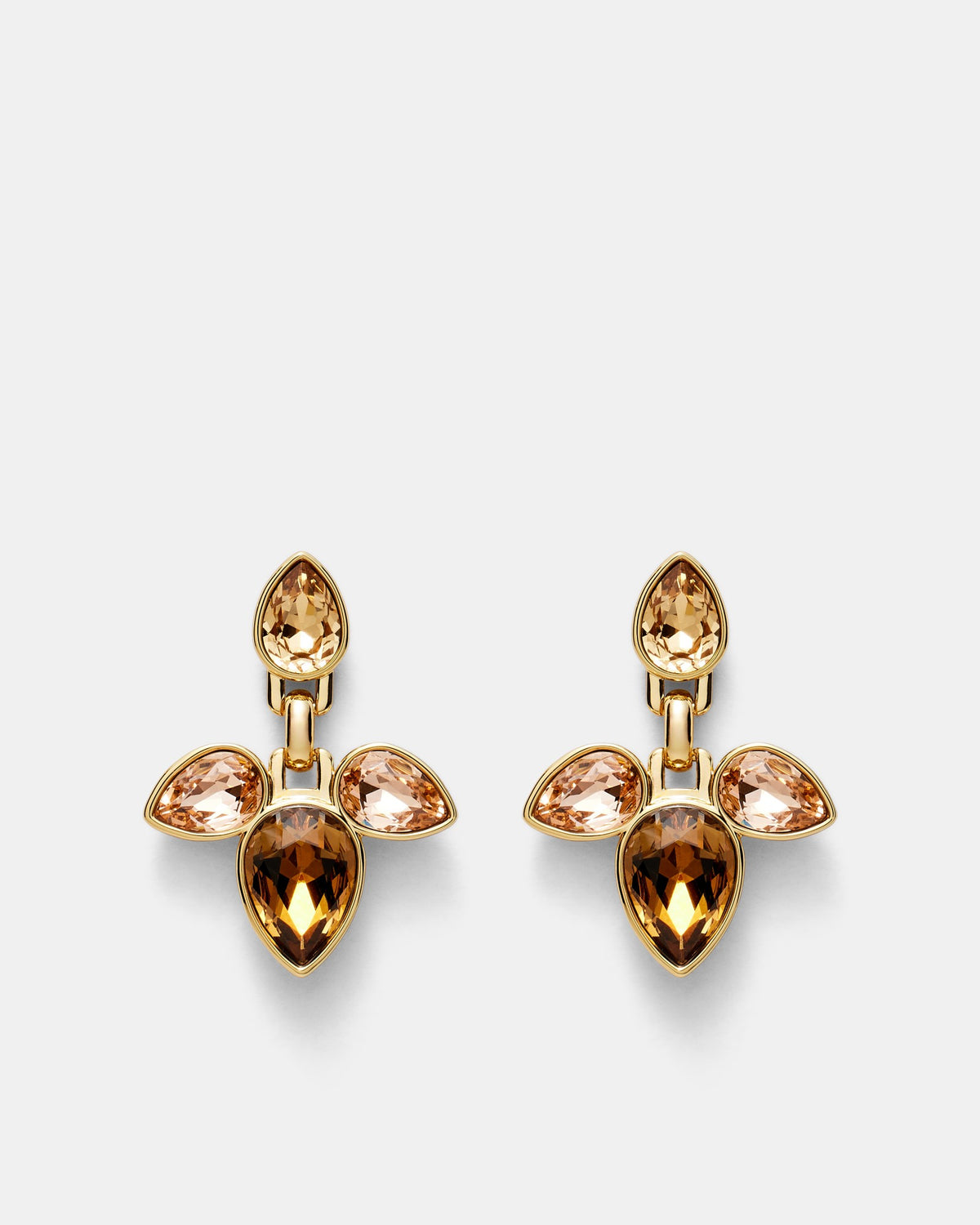 Bumper Pear Earrings - Caramel